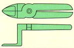 Machine-installed type for plastics cutting