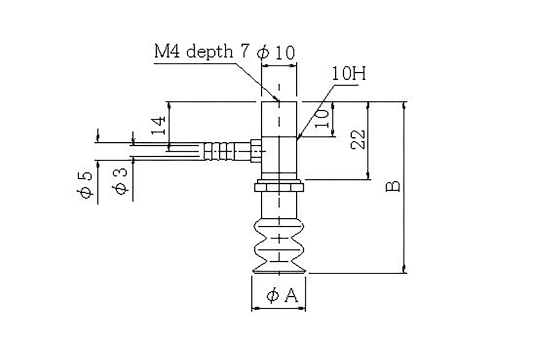 Horizontal-vacuum-outlet type (type YK)