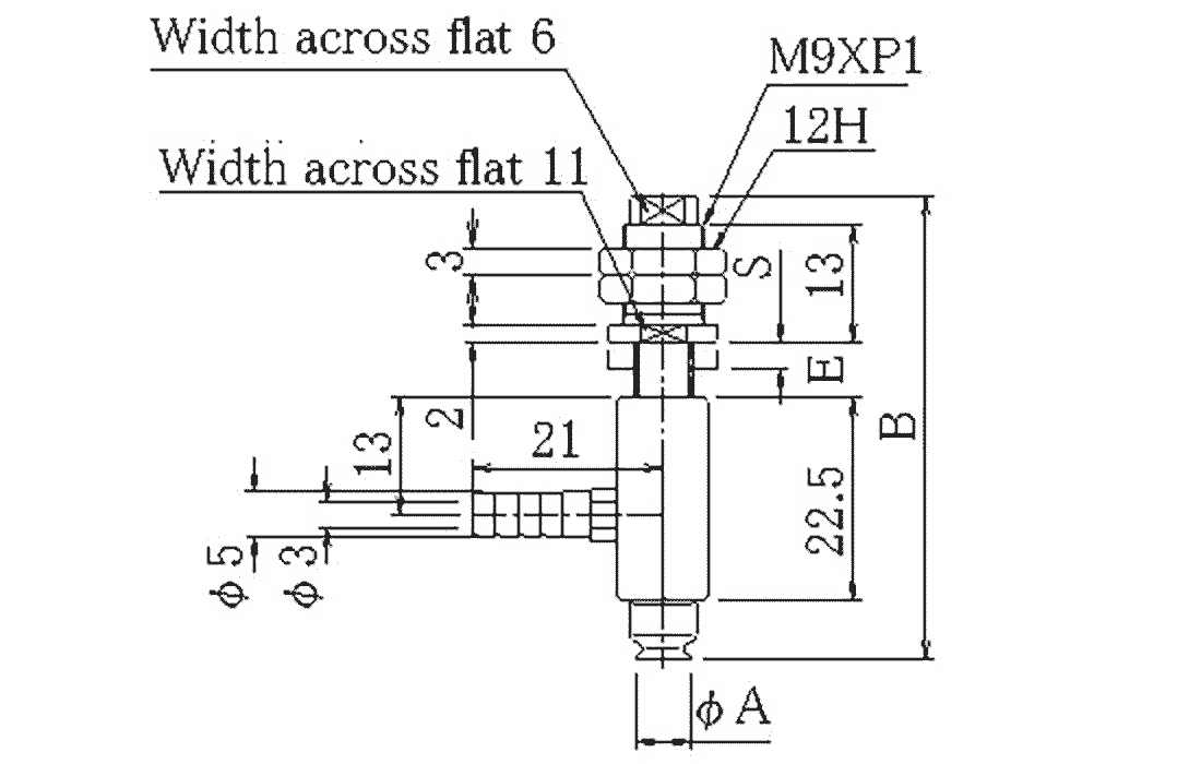 Horizontal-vacuum-outlet spring type (type YS)